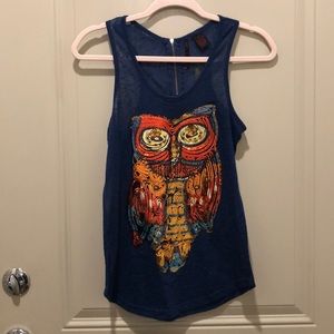 Sequin Owl Tanktop